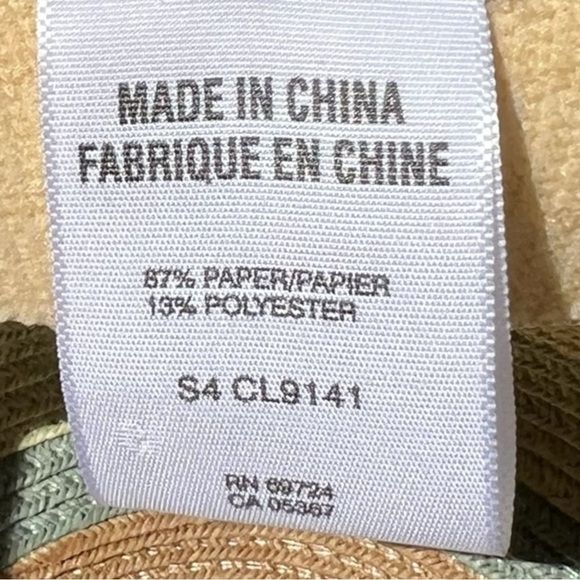 🌻Vintage Columbia Striped Floppy Straw Sun Hat - Picture 8 of 9